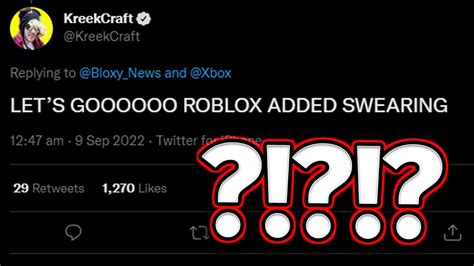 roblox swearing update